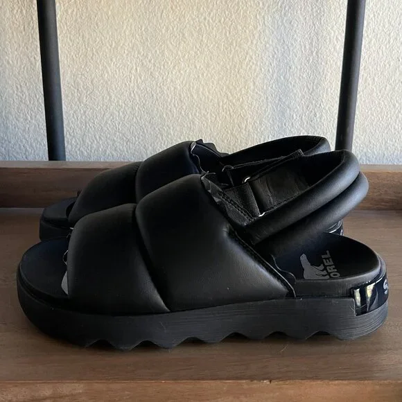 SOREL Women's Viibe Puffy Leather Slingback Sandals NEW multiple sizes - Picture 7 of 8